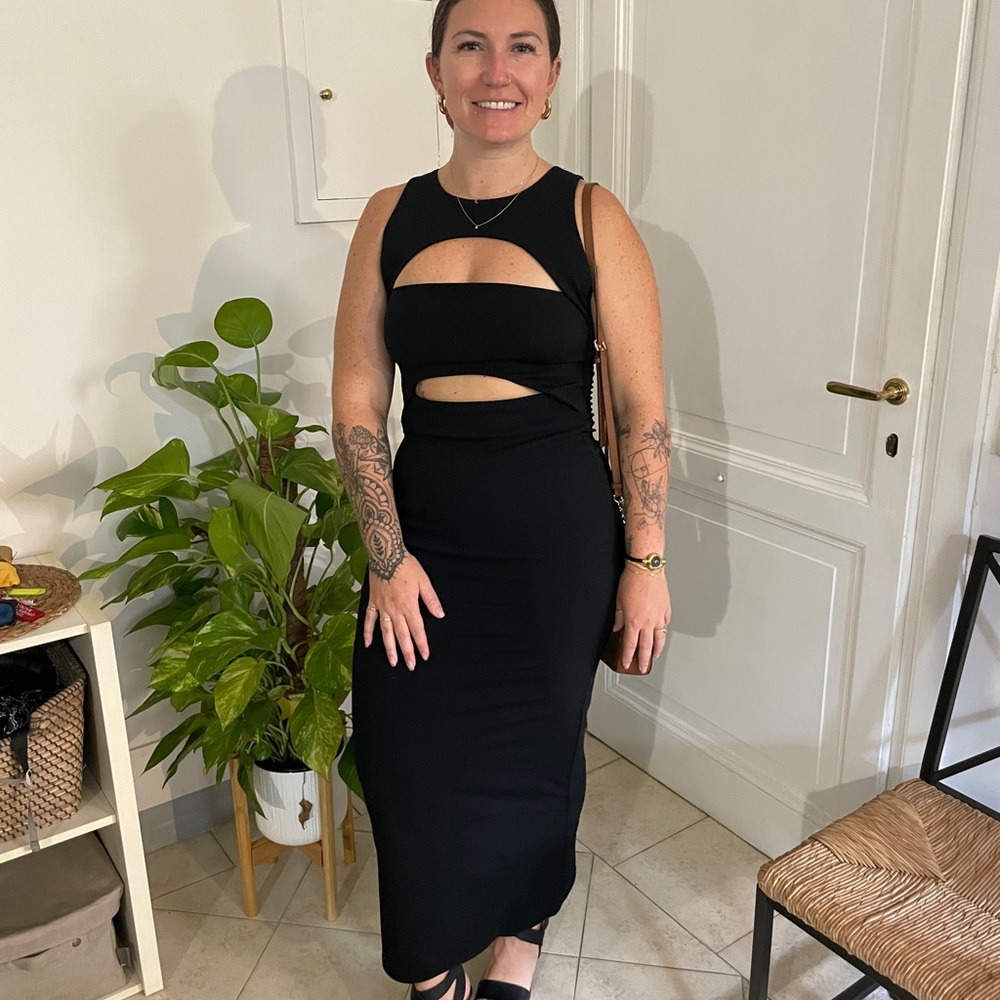 Zara Black Cut-Out Dress